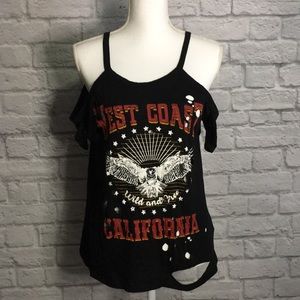 Off The Shoulder California Grunge Tee